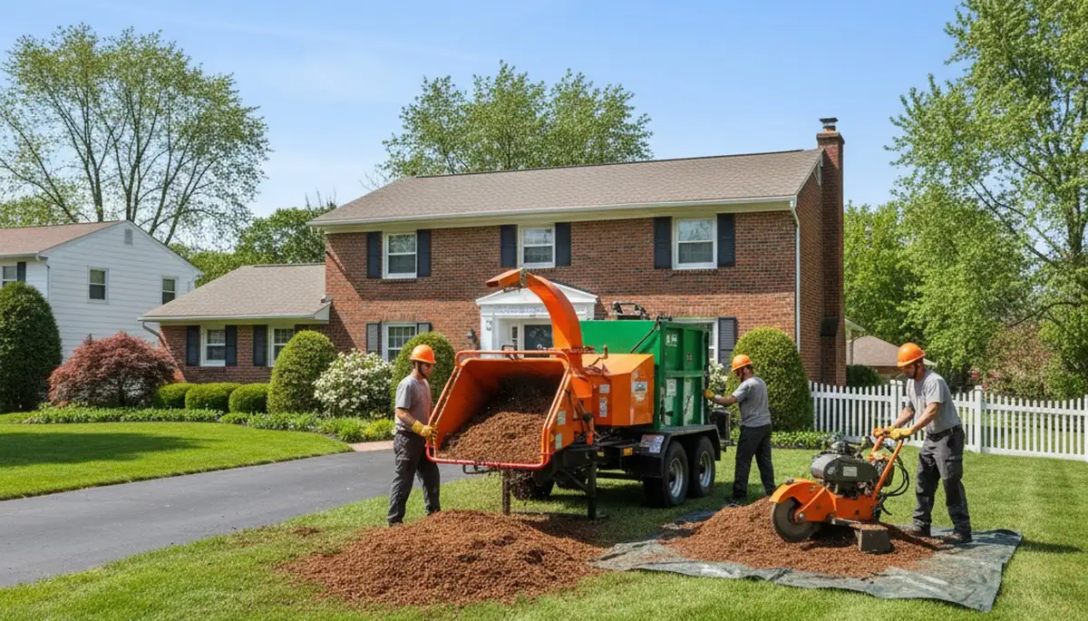Completed tree removal and yard cleanup by professional crew in Royal Oak, MI