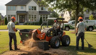 Professional stump removal service in Royal Oak, MI clearing yard safely by Chop Chop Tree