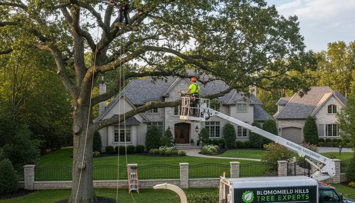Professional tree removal service in Royal Oak MI safely clearing large trees